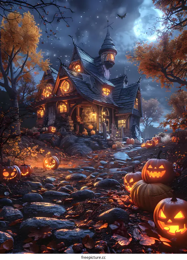 Halloween Pumpkin House