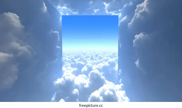 Cloudscape Through a Doorway in the Sky