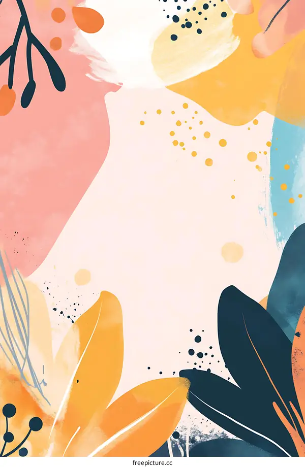 Abstract Floral Background with Pastel Colors