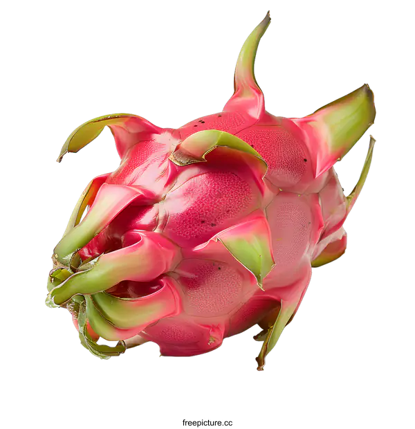 [Transparent Background PNG]A pink dragon fruit on a white background