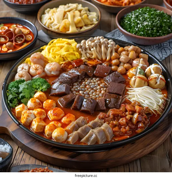 Spicy Hot Pot with Various Ingredients