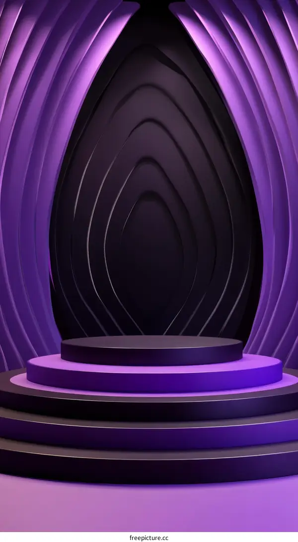 Purple Abstract Podium Display