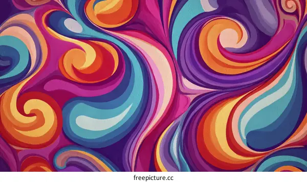 Abstract Colorful Swirl Pattern Design