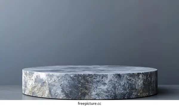 Abstract Gray Marble Display Podium