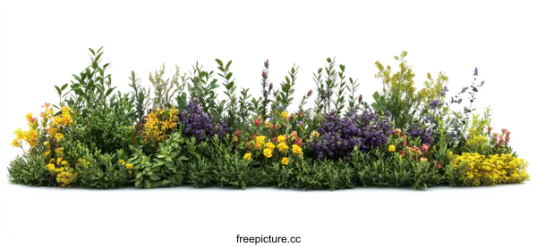 [Transparent Background PNG]Colorful Flowerbed Arrangement Design