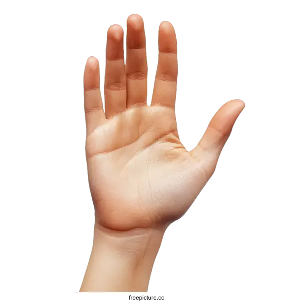 [Transparent Background PNG]Close Up Image of a Hand Raised