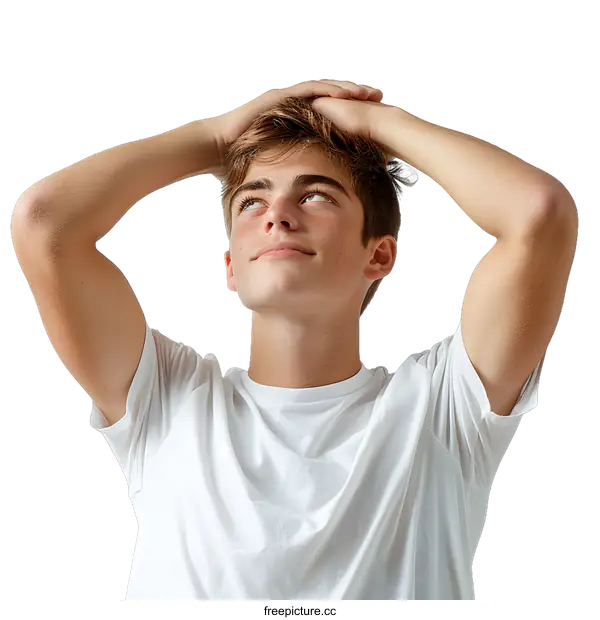 [Transparent Background PNG]Portrait of a teenage boy
