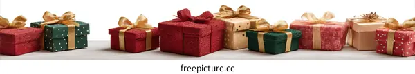 Collection of Beautifully Wrapped Gift Boxes