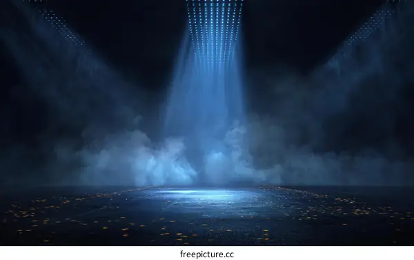 Abstract Stage Lighting Design with Blue Light