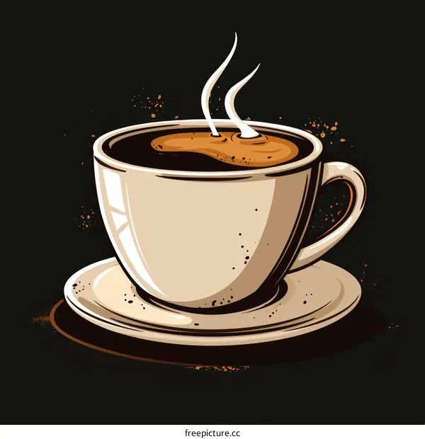 A cup of coffee on a saucer