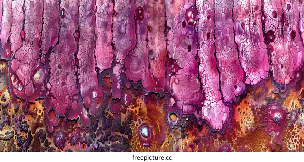 Abstract Art with Purple and Orange Colors