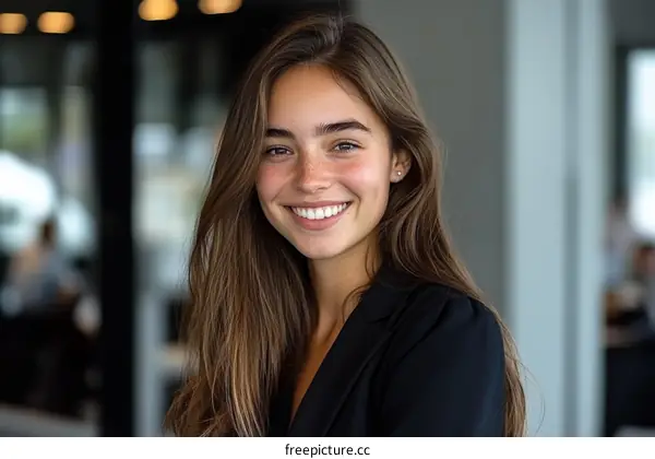 Portrait of a Smiling Young Woman