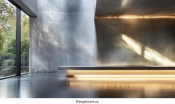 Modern Concrete Interior Design with Natural Light
