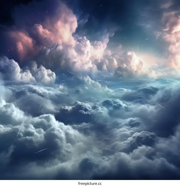 Surreal Cloudscape with Heavenly Light