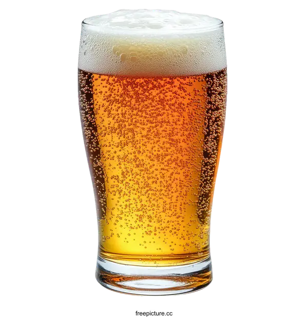 [Transparent Background PNG]A Glass of Frothy Beer