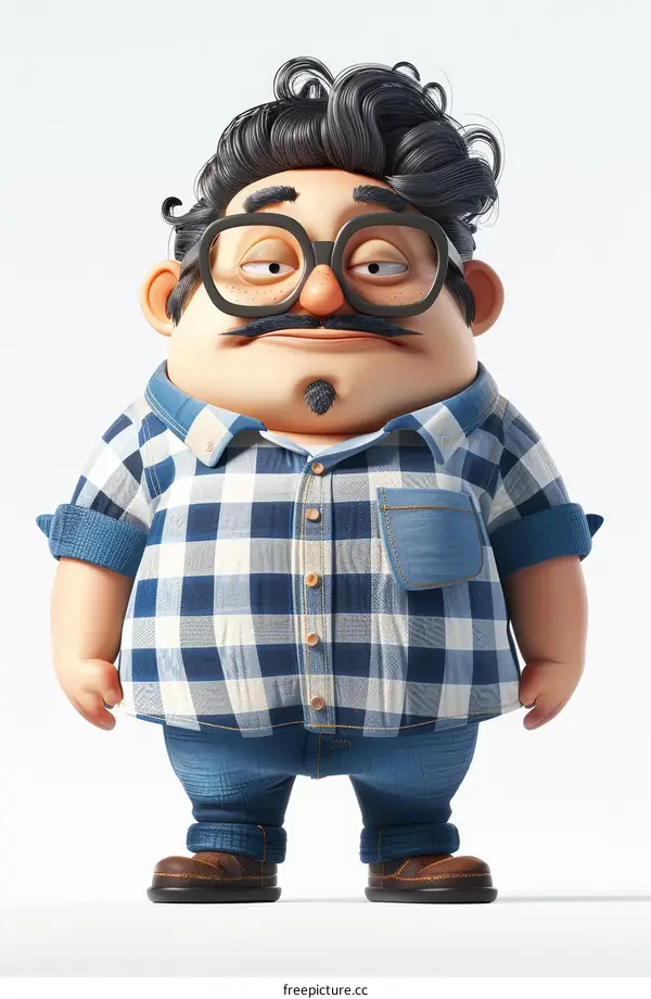 A 3D rendering of a cartoon character