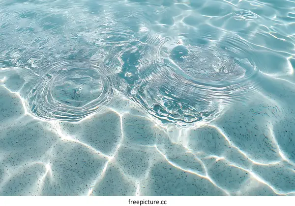 Abstract Water Texture Patterns in Light Blue