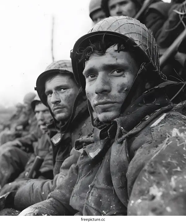 A group of soldiers during World War II