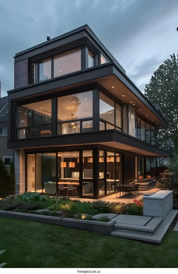 Modern House Exterior With Large Windows