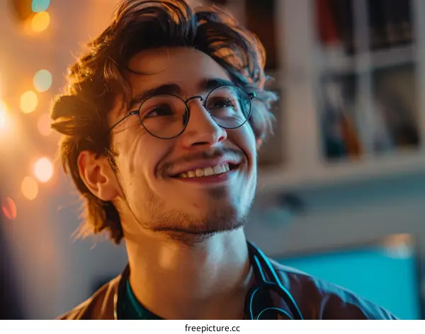 Portrait of a smiling young male doctor with glasses