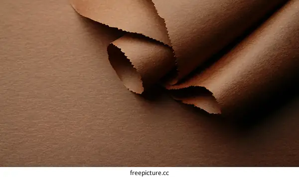 Brown Paper Texture with Curled Edges