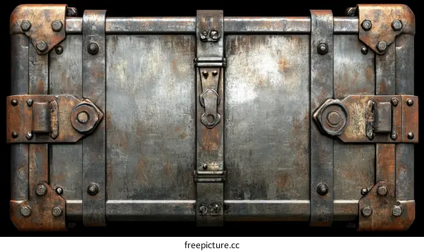 Rusty Metal Chest Illustration