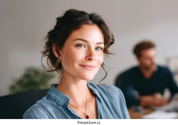 Close Up Portrait of a Woman Smiling