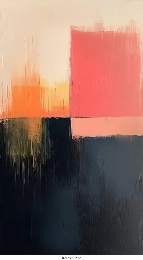 Abstract Composition of Colors and Forms