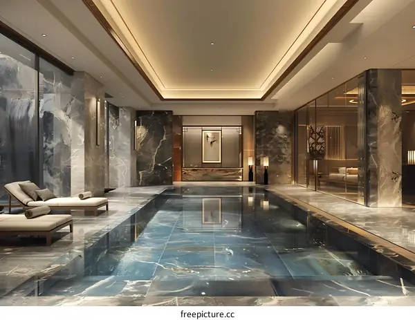 Indoor luxury swimming pool