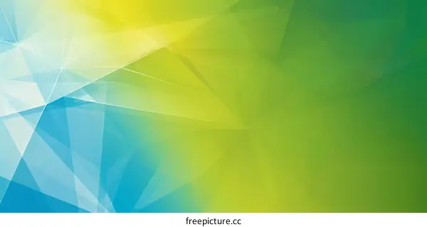 Abstract Green Blue Triangular Geometric Background