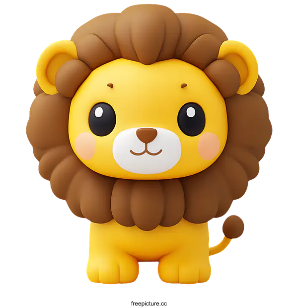 [Transparent Background PNG]Adorable Cartoon Lion Illustration