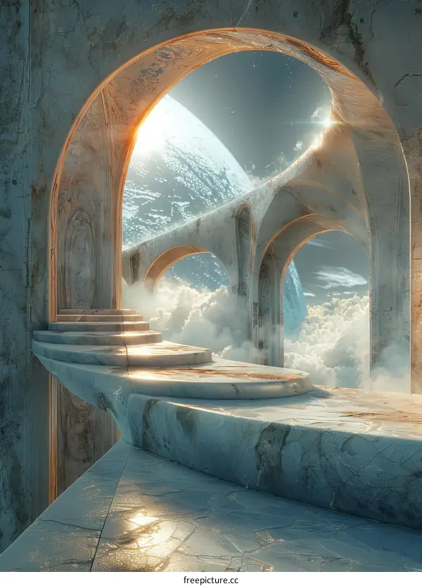 Astral Architecture with Cloud-Based Steps