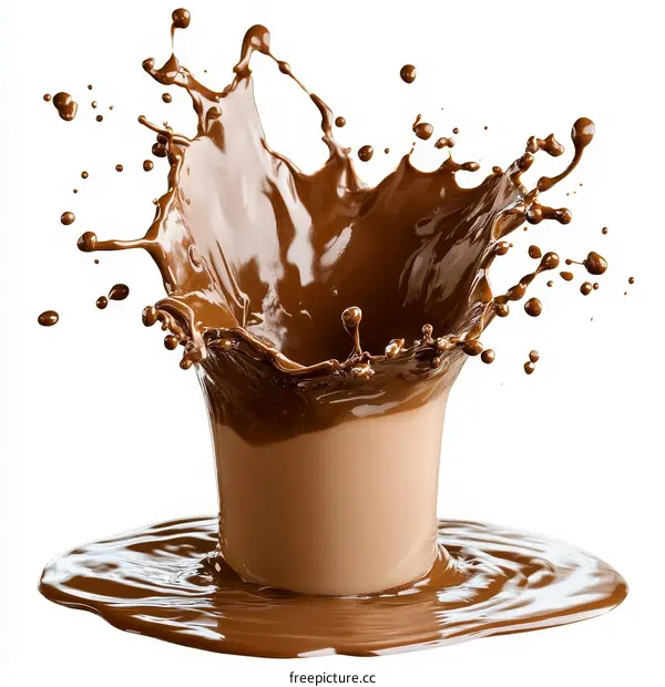 Chocolate Splashing into a Cup