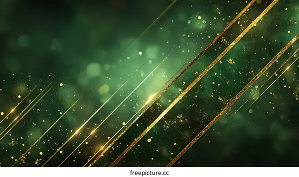Abstract Green and Gold Background Design