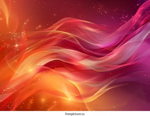 Wavy red orange pink abstract background
