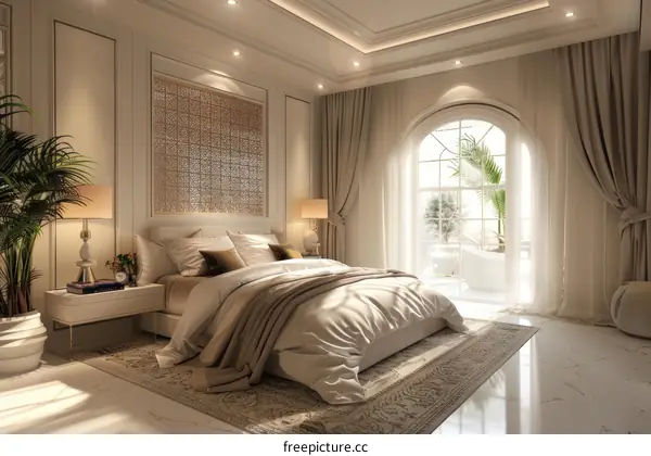 Luxury Bedroom Interior Design Illustration