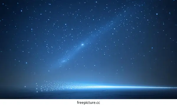 Abstract Night Sky Celestial Illustration