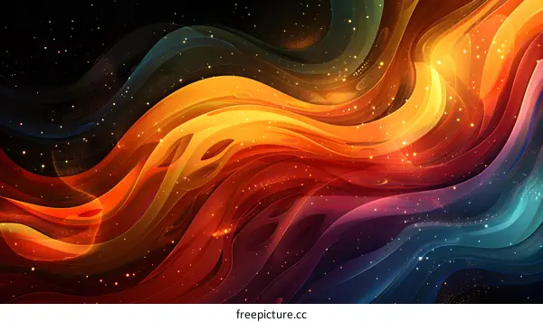 Wavy Multicolor Abstract