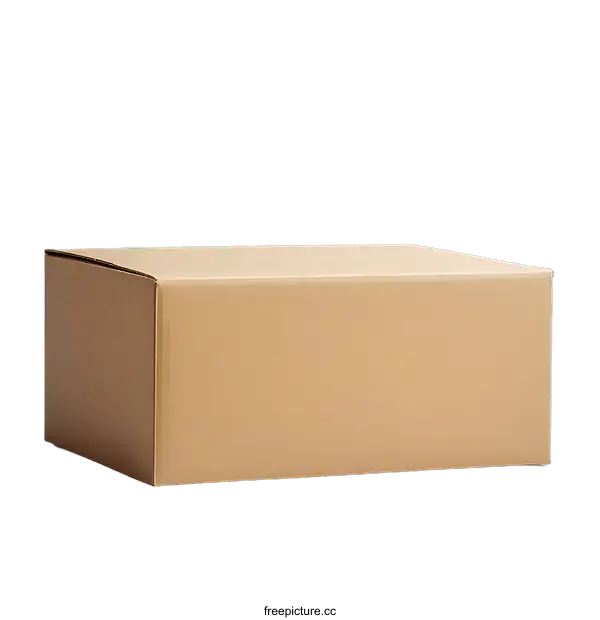 [Transparent Background PNG]Brown Cardboard Box Isolated On transparent background