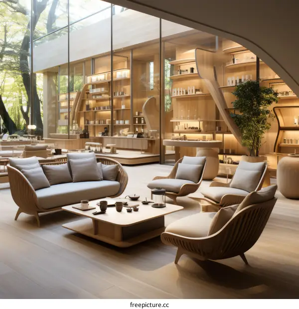 Serene Japanese Living Room with Natural Light