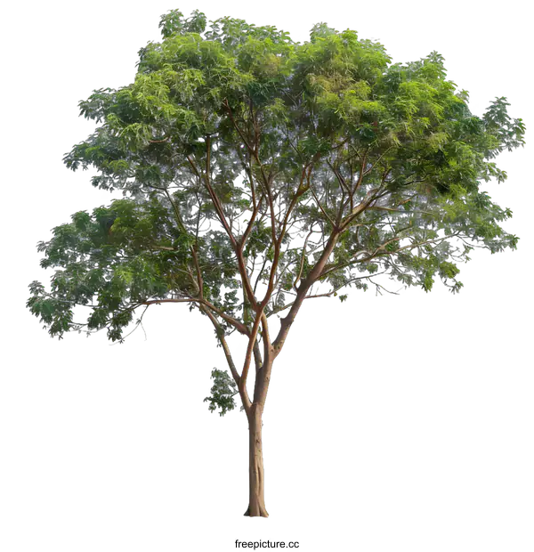 [Transparent Background PNG]Green Tree Isolated on White Background