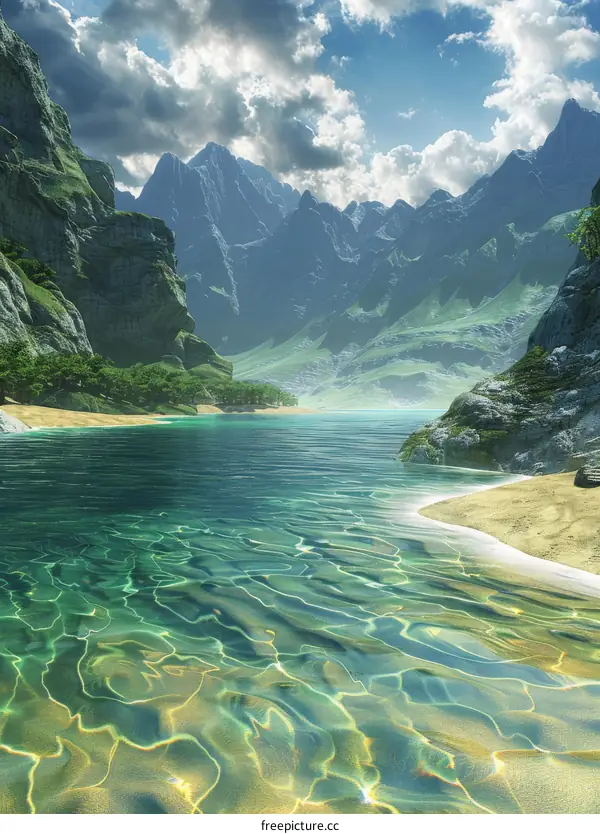 Crystal Clear Water Of An Uninhabited Island