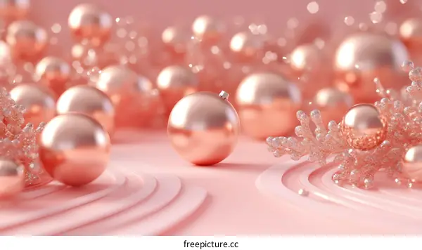 Rose Gold Christmas Ornament Decoration Design