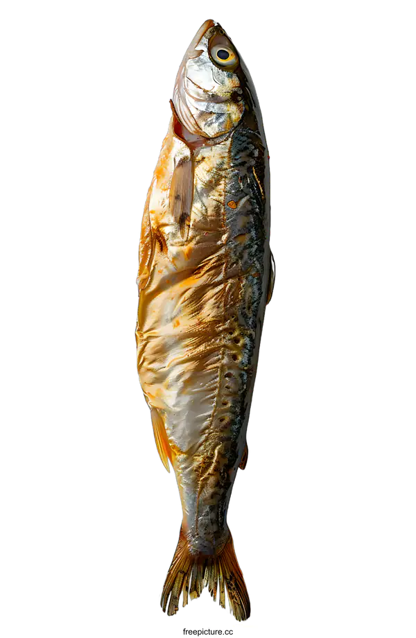 [Transparent Background PNG]Whole Smoked Fish on White Background