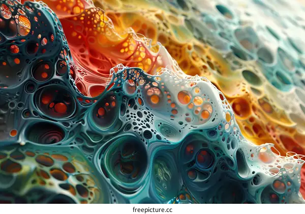 Abstract Organic Structure: Colorful and Intricate