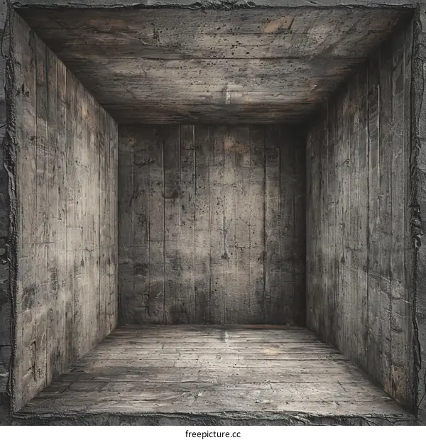 Wooden box with open front