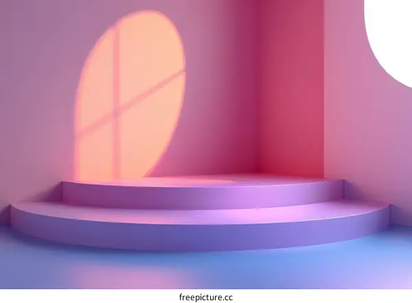 Modern Pastel Purple Geometric Display Podium