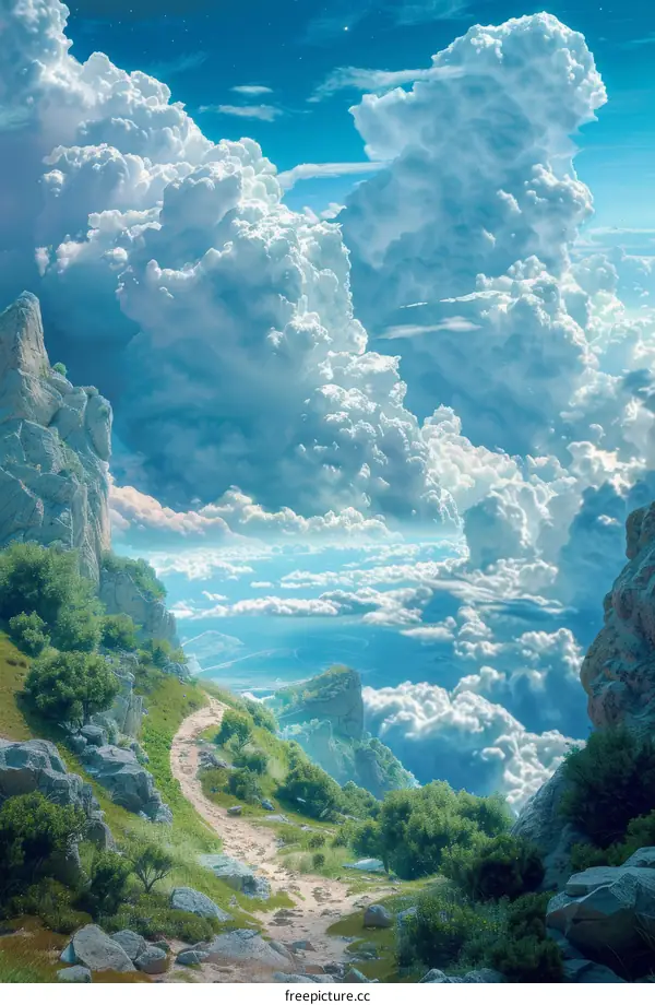 Clouds in the mountains