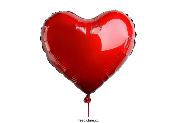 [Transparent Background PNG]Red Heart-Shaped Foil Balloon