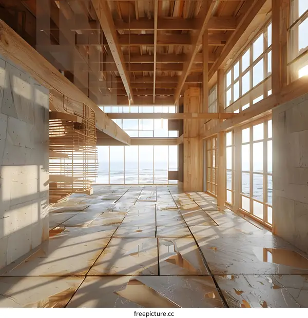 Wooden Frame House With Sea View